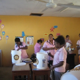 A school where the teachers and some students were trained how to assemble filter and how to back wash filter